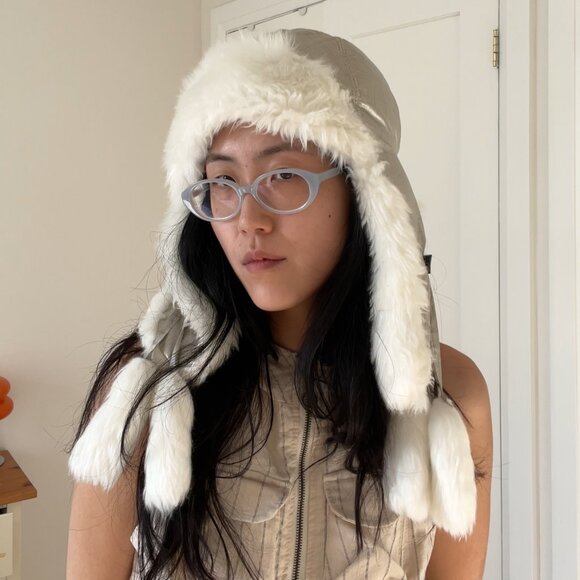 Snow Bunny Faux Fur Trapper Winter Hat - Picture 2 of 2